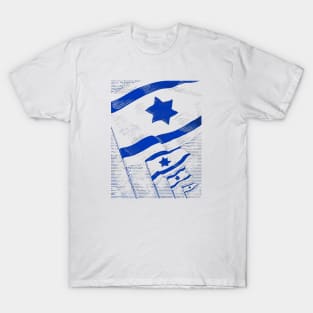 4 Flags from israel 1940s T-Shirt